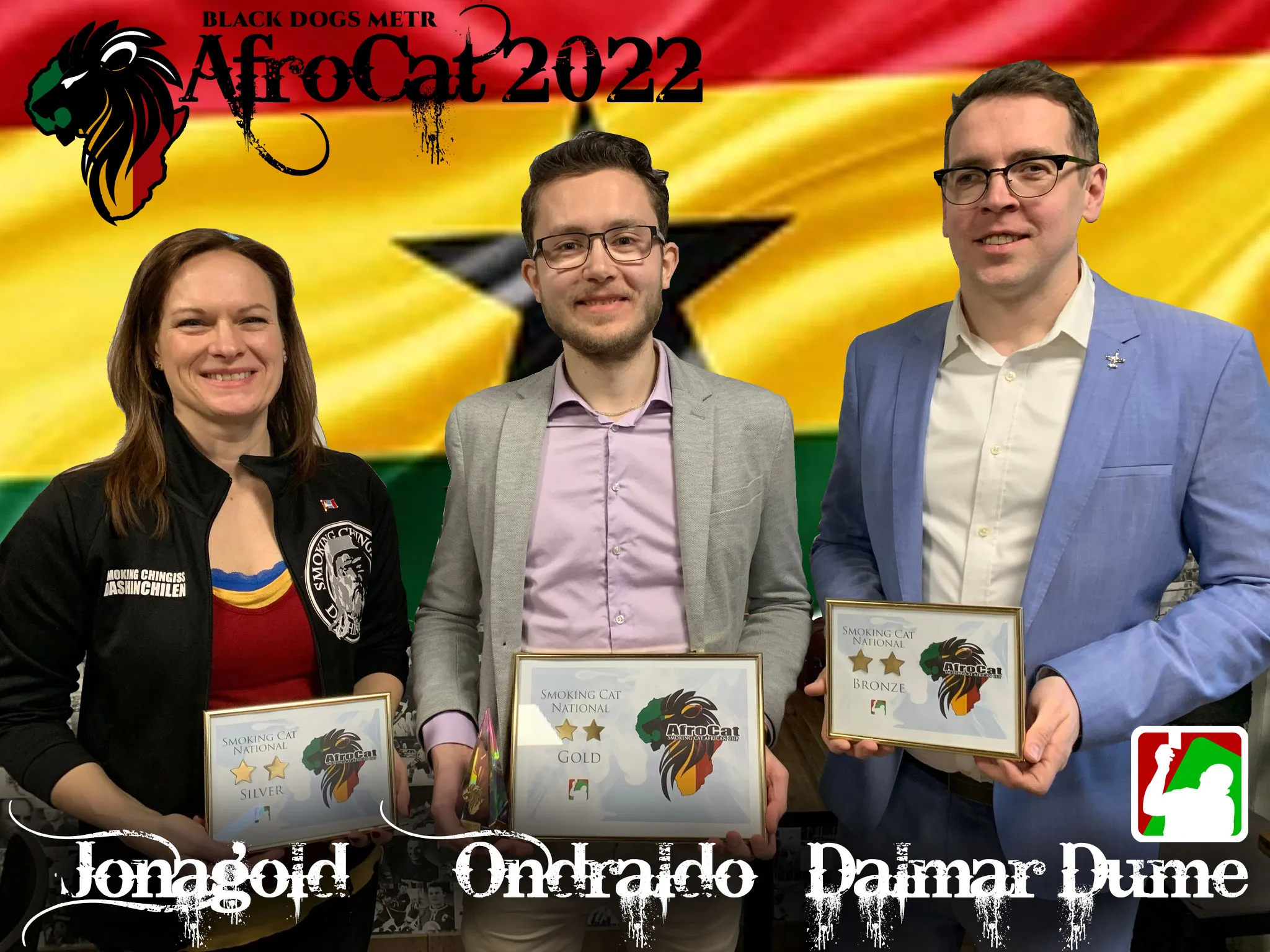 DALMAR DUME, ONDRALDO, JONAGOLD, AfroCat 2022